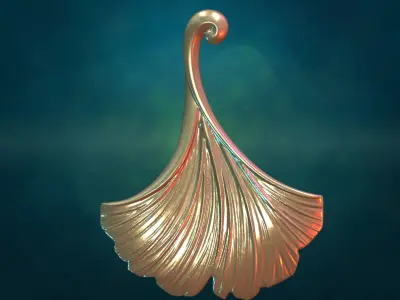 Ginkgo leaf 3D print model