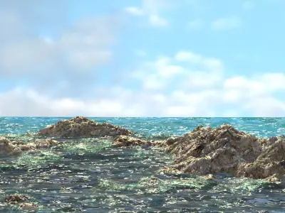 Ionian - nice free sea water shader Free 3D model