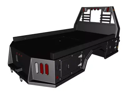 FLATBED  Bradford Built Work Truck Low-poly 3D model