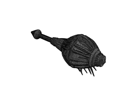 Luxury Ornate Crystal Door Handle Low-poly 3D model