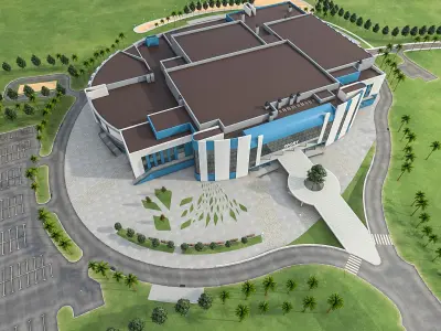 Sports Complex 03 Low-poly 3D model