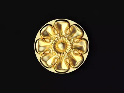 Central decor ornament for furniture 3D model 568