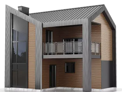 Contemporary House 01 3D model