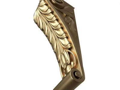 Corbel Carved 08 Low-poly 3D model