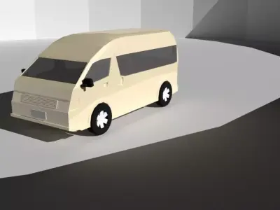 Toyota hiace  Low-poly 3D model