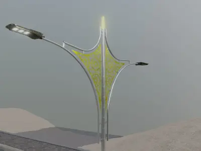 Decorative Lighting Pole Type-2 3D model