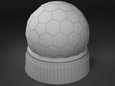 Christmas Snow Globe Low-poly 3D model