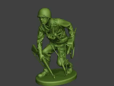 American engineer soldier ww2 Crouch A9 3D print model