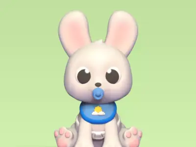 Baby Bunny 3D print model