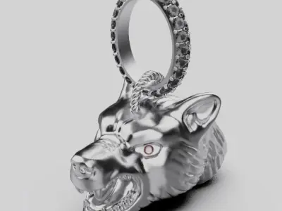 Wolf Pendant 14087 3D print model