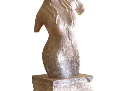 woman sculpture 001 Low-poly 3D model