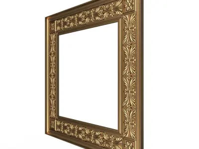 Classic Frame and Mirror 083 Low-poly 3D model