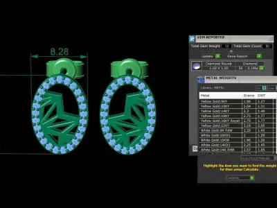 Jewelry Earring 3D print model 21