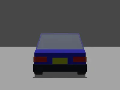Lowpoly Simple Car Free low-poly 3D model