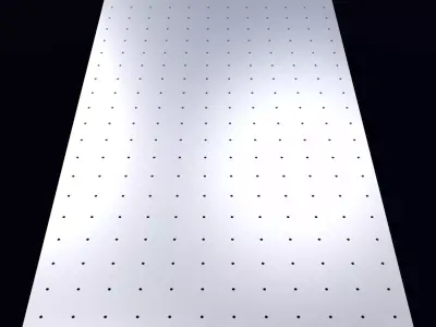 Perforated panel in straight pattern 3D Model Collection