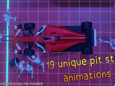 Racing Team animations - Motion Cast03 Vol1 3D model
