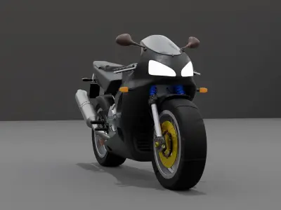 Stylized Motorbike Free 3D model