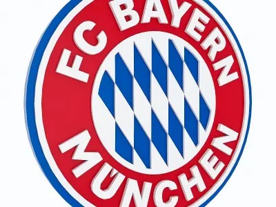 FC Bayern Munchen logo 3D print model