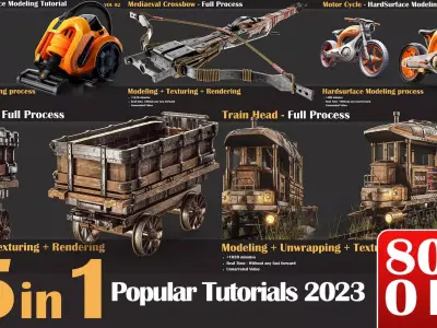 5 in 1 The Popular Tutorials 2024 3D model