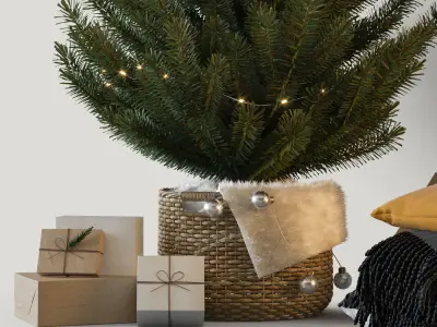 Christmas decorative set 3D model