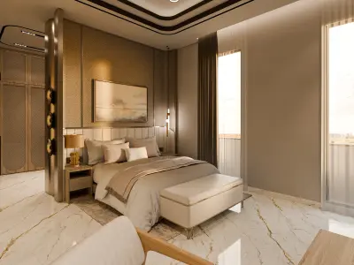 MasterBedroom Contemporer Blender-Fbx-Obj 3D model