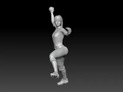 SOFTBALL GIRL PITCHER 1 3D print model