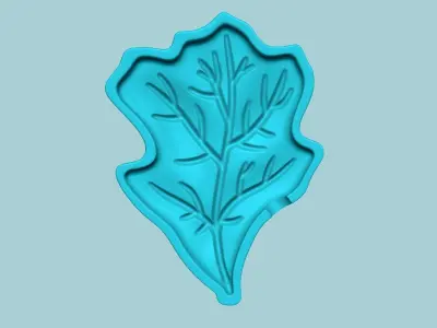 Blackjack Oak Tree Leaf - Molding Artificial EVA Craft 3D print model