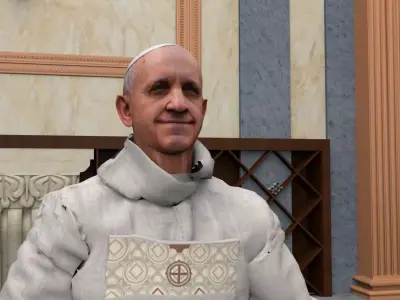 Pope 3d model unreal engine character--coolgames 3D model