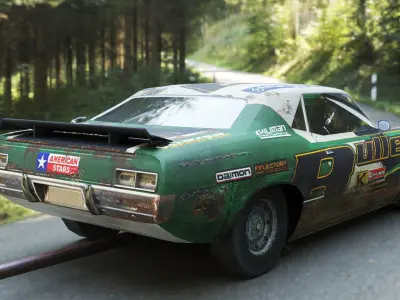 Rally 1990s Low-poly 3D model