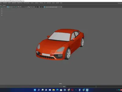 Porsche Panamera Turbo s Low Poly 3D Model Low-poly 3D model