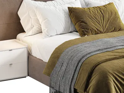 V KING BED Luxury Living Group 3D model