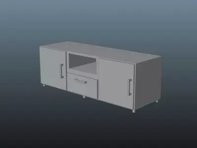 Modern Drawer Free low-poly 3D model