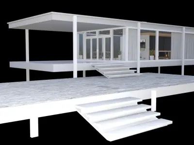 Modular modern 3d house model 3D model