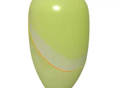 Modern Green Designer Decorative Vase Low-poly 3D model