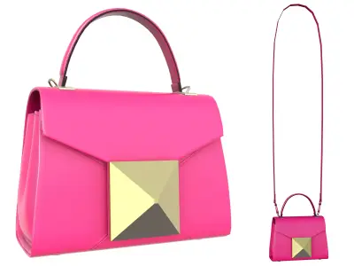 Valentino One Stud Mini Bag - Low-poly 3D model Low-poly 3D model