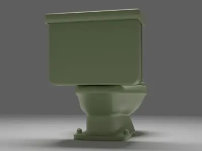 Avocado-Green Toilet 3D model