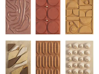 Abstract Wall Decor Low-poly 3D model