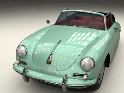 Porsche 356 Convertible 3D model