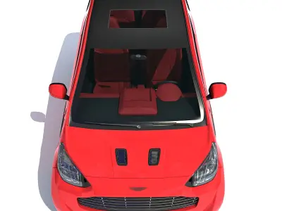 Red Aston Martin Cygnet Vehicle 3D model