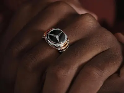 Classic Mercedes Benz Ring 3D print model