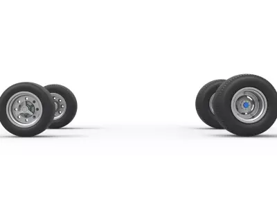 Wheel set of Northeast Dirt Modified stock car V5 Scale 1 to 25 3D print model