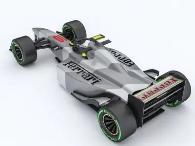 3D Formula 1 car model 04 Low-poly 3D model
