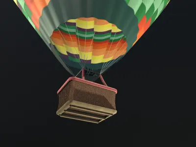 Air Balloon  Low-poly 3D model