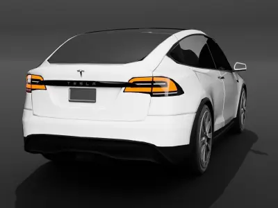 Tesla cars models collection 3D model