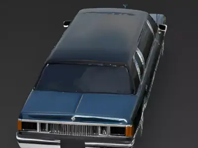 Classic American Stretch Limousine 3D Model Low-poly 3D model