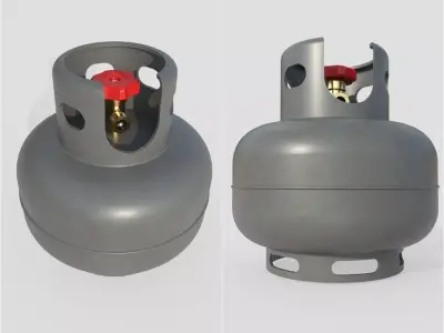 Gas Bottle M4 Low-poly 3D model