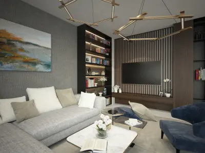 Living Room - Balcony 3D model