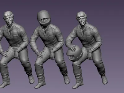 Mario Andretti Racing Driver 3D print model