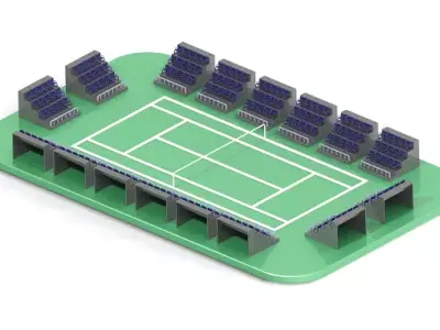 Stylish Tennis Stadium 3D model