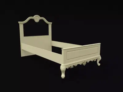 bed headboard and footboard 3D model buy